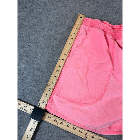 VINTAGE 90s Ocean Pacific OP Shorts Mens Medium Pink Elastic Waist Swim Trunks - Picture 4 of 6